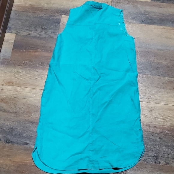 Trina Turk X INC Teal Lace-Up Mini Dress - Picture 7 of 8